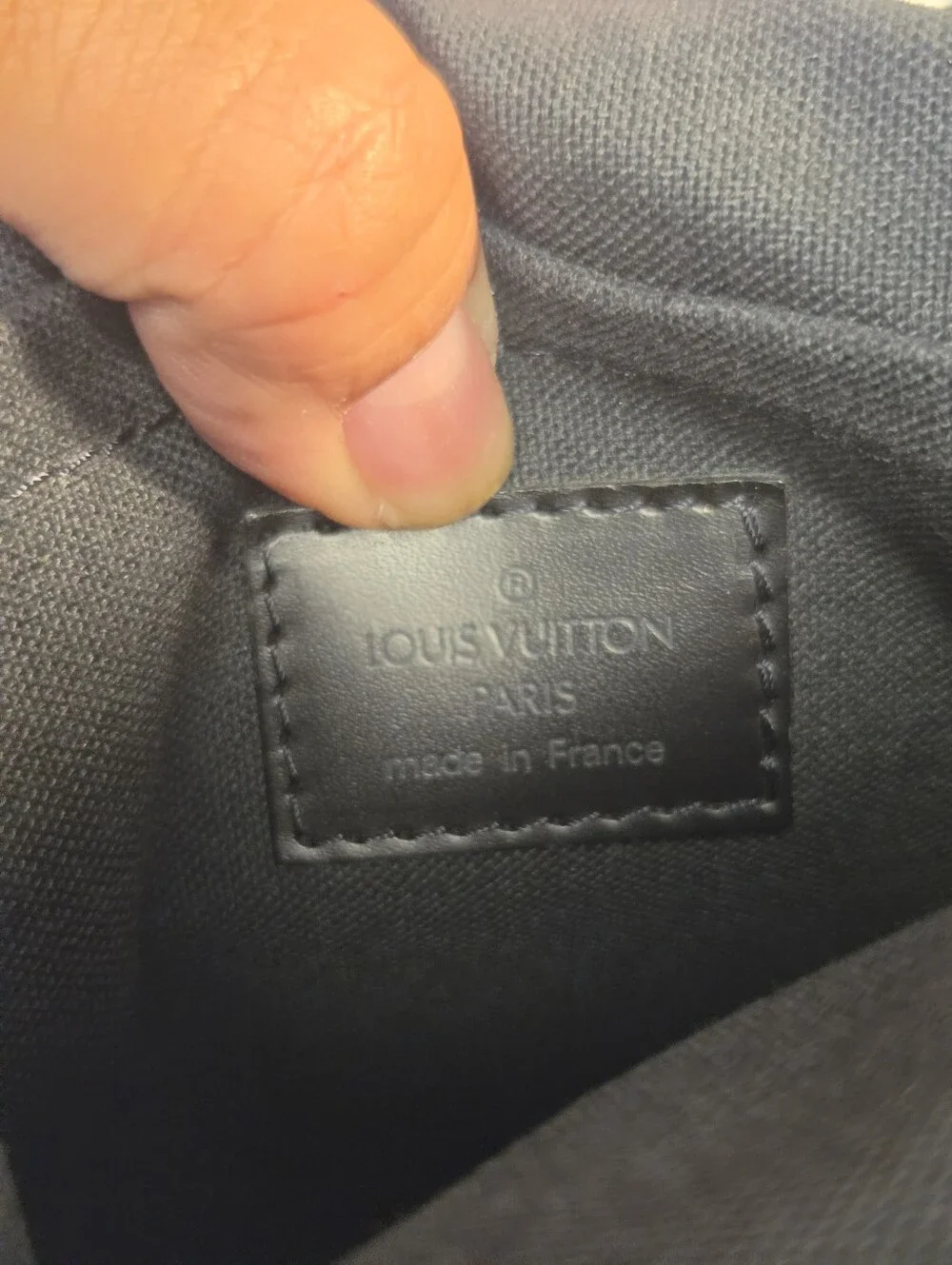Louis Vuitton Messenger Bag From the 2003 CollectionBlack Taiga Leather